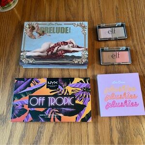Eyeshadow Pallet Lot Five Pieces Lime Crime NYX Elf